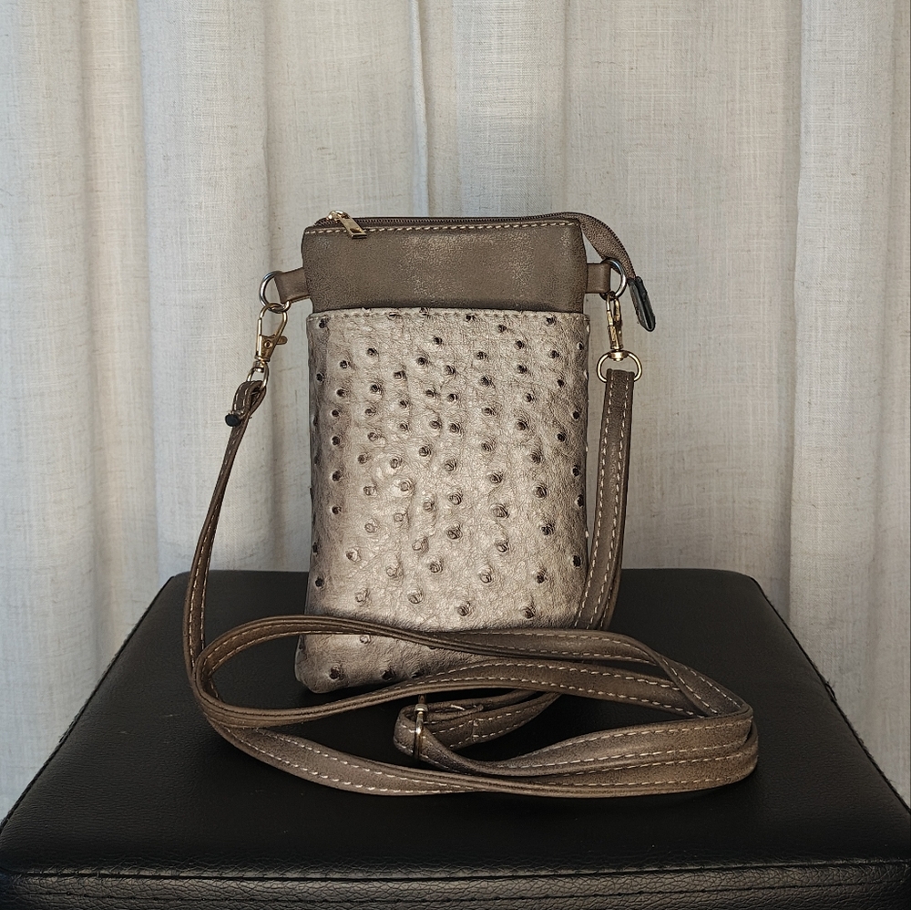 Small Grayish-Brown Crossbody Bag